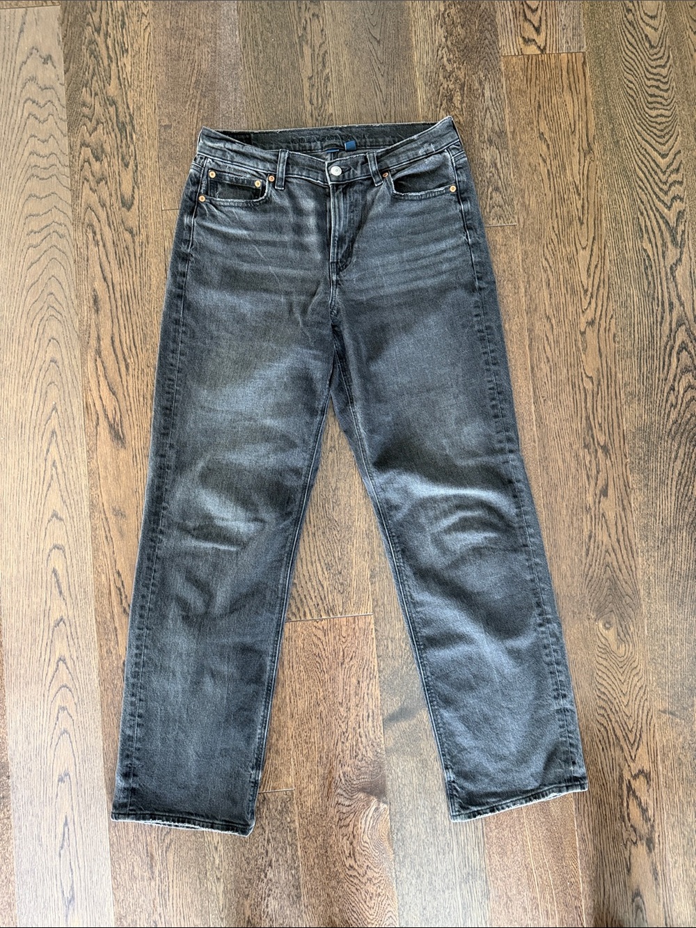 American Eagle Black Wash Straight Fit Jean